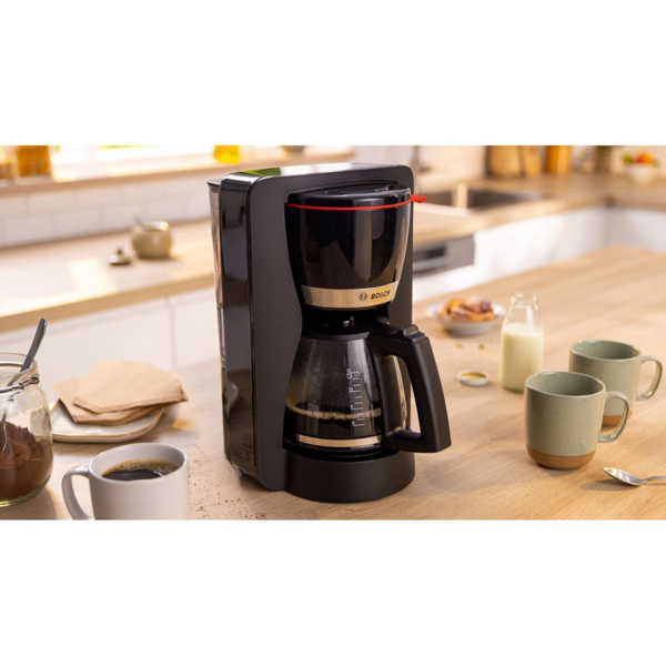 Bosch TKA4M233, 1200W, 1.4L, Coffee Machine, Black