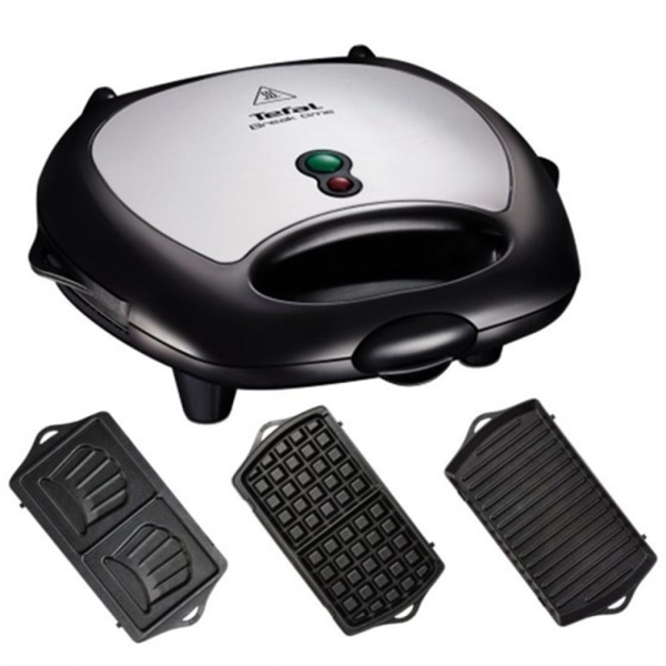 სენდვიჩის აპარატი Tefal SW614831, 700W, Sandwich Maker, Black/Silver