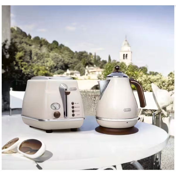 ელექტრო ჩაიდანი DeLonghi KBOV2001.BG, 2000W, 1.7L, Electric Kettle, Beige