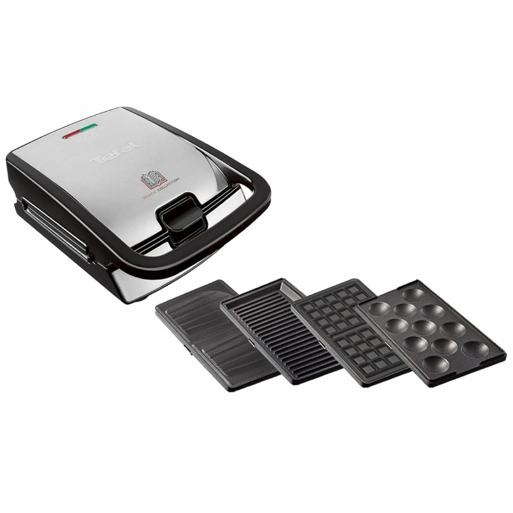 სენდვიჩის აპარატი Tefal SW854D16, 700W, Sandwich Maker, Black/Silver