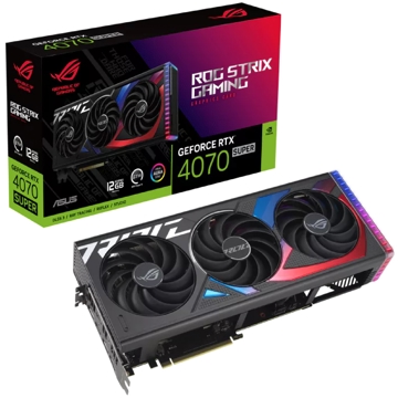 Asus ROG-STRIX-RTX4070S-O12G-GAMING, Gaming RTX4070S, 12GB, 192-Bit, HDMI, DP, Black