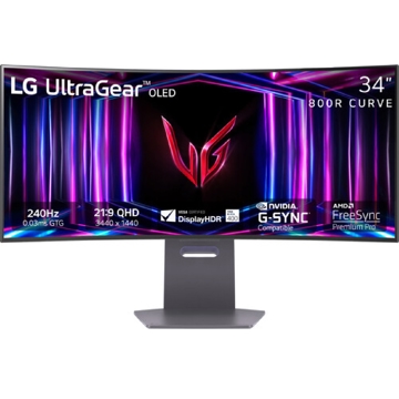 LG 34GS95QE-B UltraGear, 34", Curved Monitor, WQHD, OLED, HDMI, USB, DP, Black