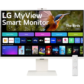 მონიტორი LG 32SR85U-W MyView, 32", Smart Monitor, UHD, IPS, HDMI, USB-C, White