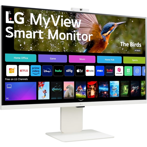 მონიტორი LG 32SR85U-W MyView, 32", Smart Monitor, UHD, IPS, HDMI, USB-C, White