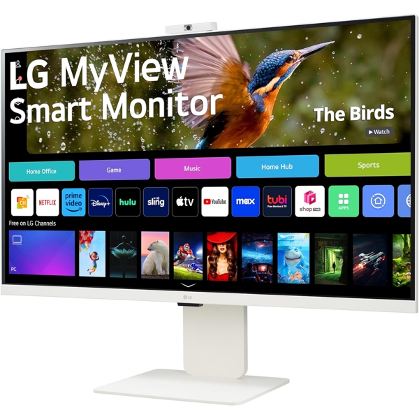 მონიტორი LG 32SR85U-W MyView, 32", Smart Monitor, UHD, IPS, HDMI, USB-C, White