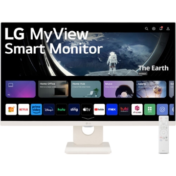 LG 27SR50F-W MyView, 27", Smart Monitor, FHD, IPS, HDMI, USB, White