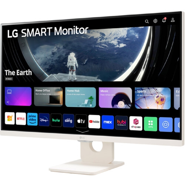 მონიტორი LG 27SR50F-W MyView, 27", Smart Monitor, FHD, IPS, HDMI, USB, White