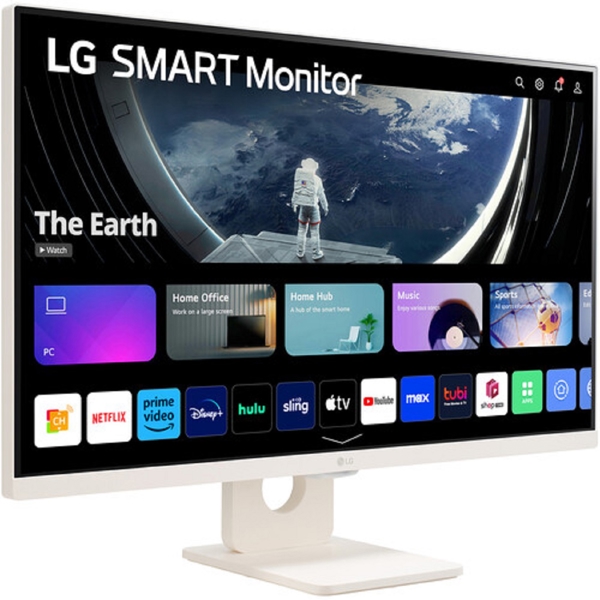 მონიტორი LG 27SR50F-W MyView, 27", Smart Monitor, FHD, IPS, HDMI, USB, White