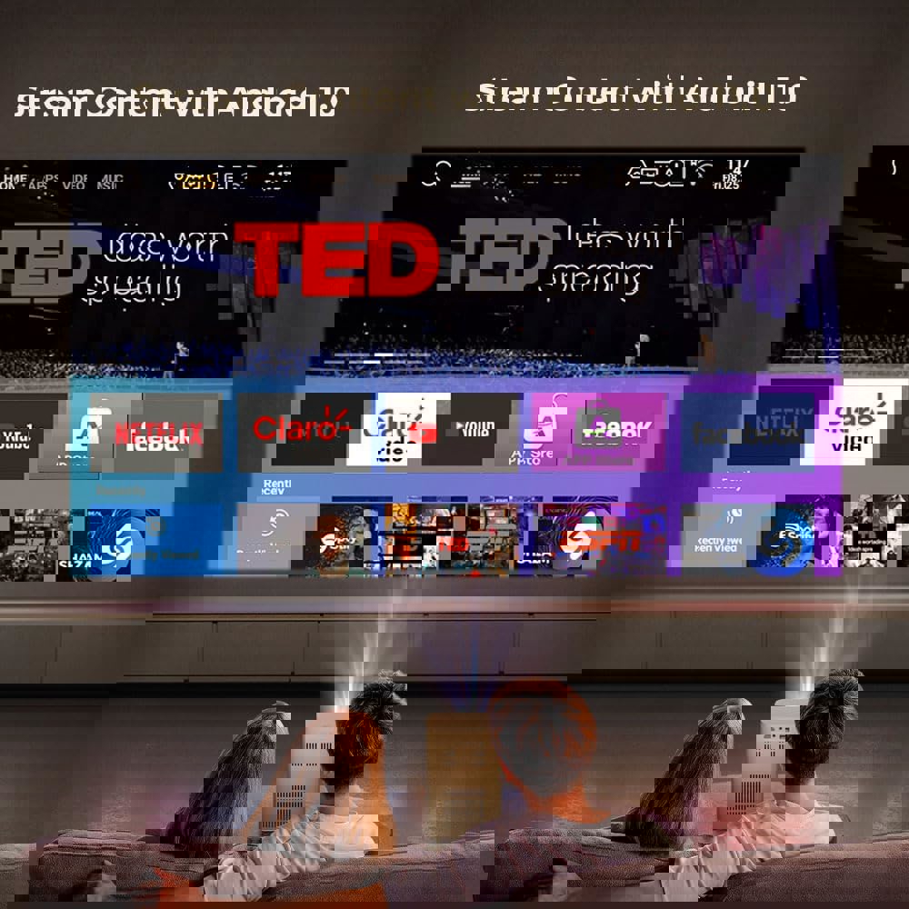 პროექტორი Byintek X15, Smart LCD Projector, HD 1280x720, 250lm, White