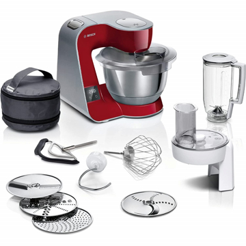 Bosch MUM5X720, 1000W, 3.9L, Food Processor, Red