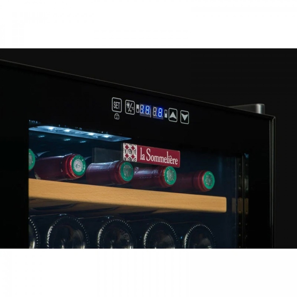 ღვინის მაცივარი La Sommelière SLS33DZ, G, Wine Refrigerator, Black