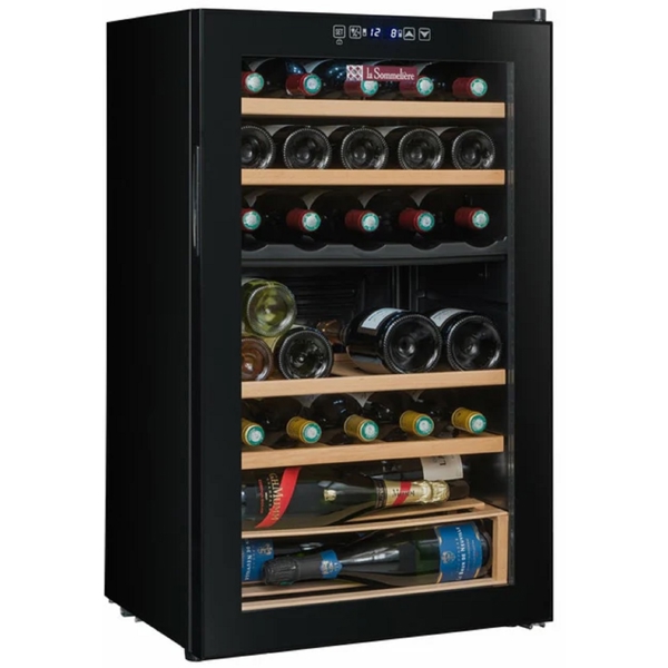 La Sommelière SLS33DZ, G, Wine Refrigerator, Black