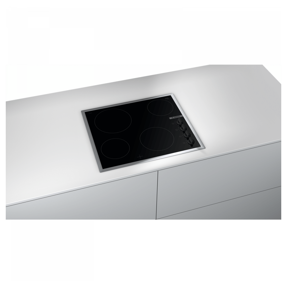 ჩასაშენებელი ელექტრო ქურის ზედაპირი Bosch PKE645CA2E, Built-in electric Cooktop, Black