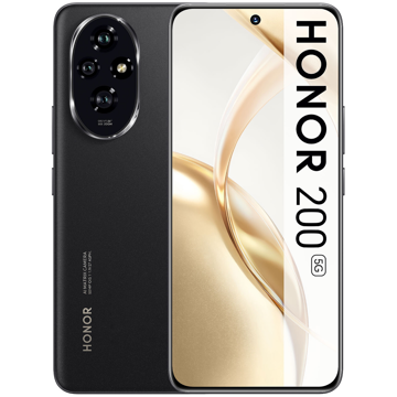 მობილური ტელეფონი Honor 200, 8GB, 256GB, Dual Sim + eSIM, 5G, NFC, Black