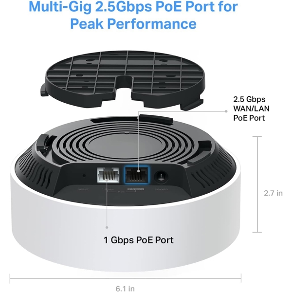 როუტერი TP-Link Deco DECO X50-POE(3-PACK) AX3000, 2402 Mbps, Whole Home Mesh Wi-Fi System, White