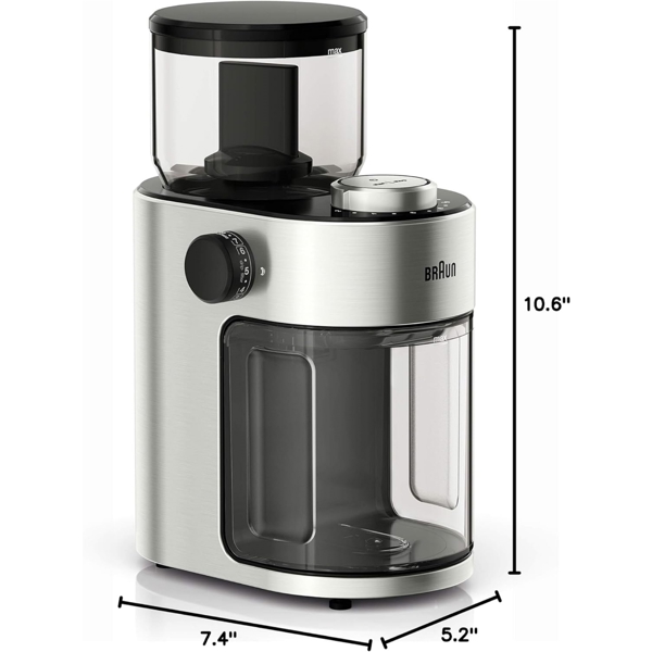 ყავის საფქვავი Braun KG7070, Electric Coffee Grinder, Black/Silver