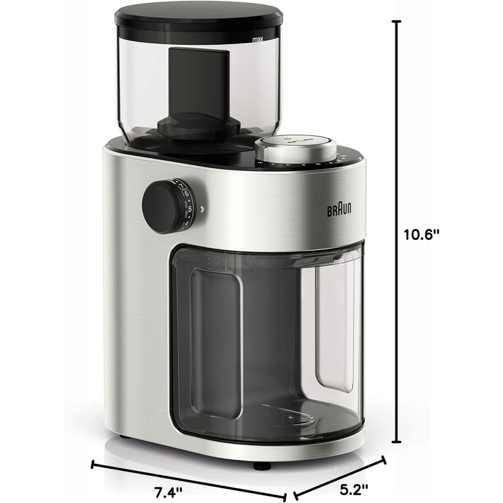 ყავის საფქვავი Braun KG7070, Electric Coffee Grinder, Black/Silver