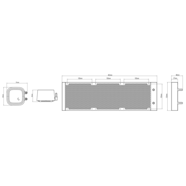 Deepcool LE720 WH, 120mm, 2250RPM, Liquid Cooling, White