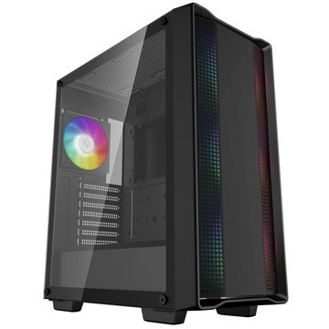 ქეისი Deepcool CC560 ARGB V2, Computer Case, Mid-T, Mini-ITX, Micro-ATX, ATXFront, USB2.0, USB3.0, Audio, Black