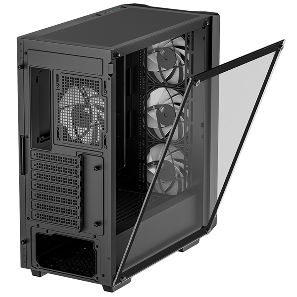 ქეისი Deepcool CC560 ARGB V2, Computer Case, Mid-T, Mini-ITX, Micro-ATX, ATXFront, USB2.0, USB3.0, Audio, Black