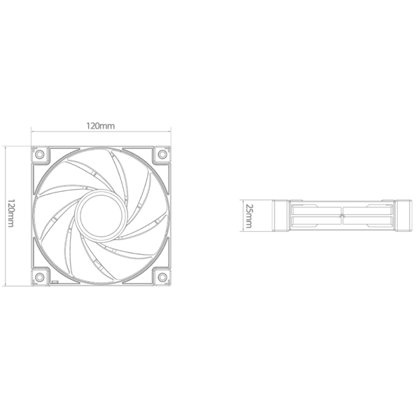 ქულერი DeepCool FC120 WHITE- 3 IN 1, 120mm, 1800RPM, Cooler, White