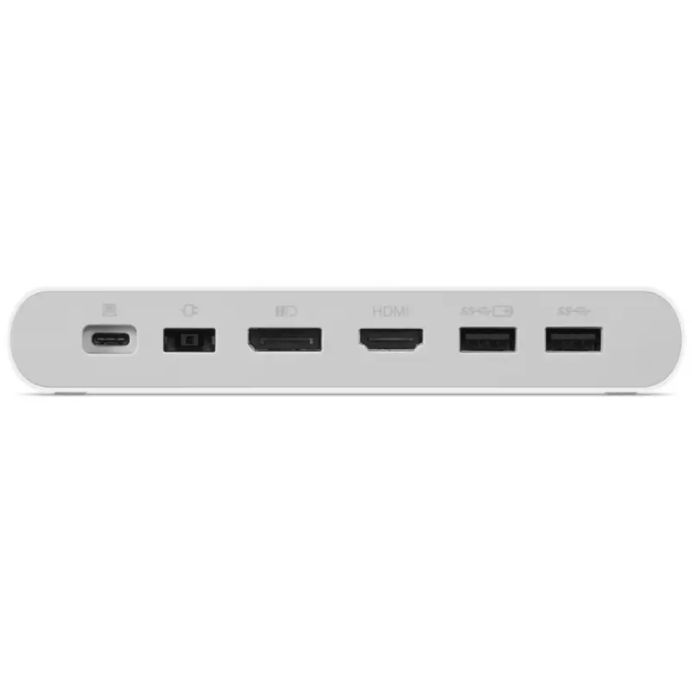 USB-C ჰაბი Lenovo G0AA0135EU, Type-C Docking Station, 2xUSB-C, 3xUSB3.2, HDMI, DP, White