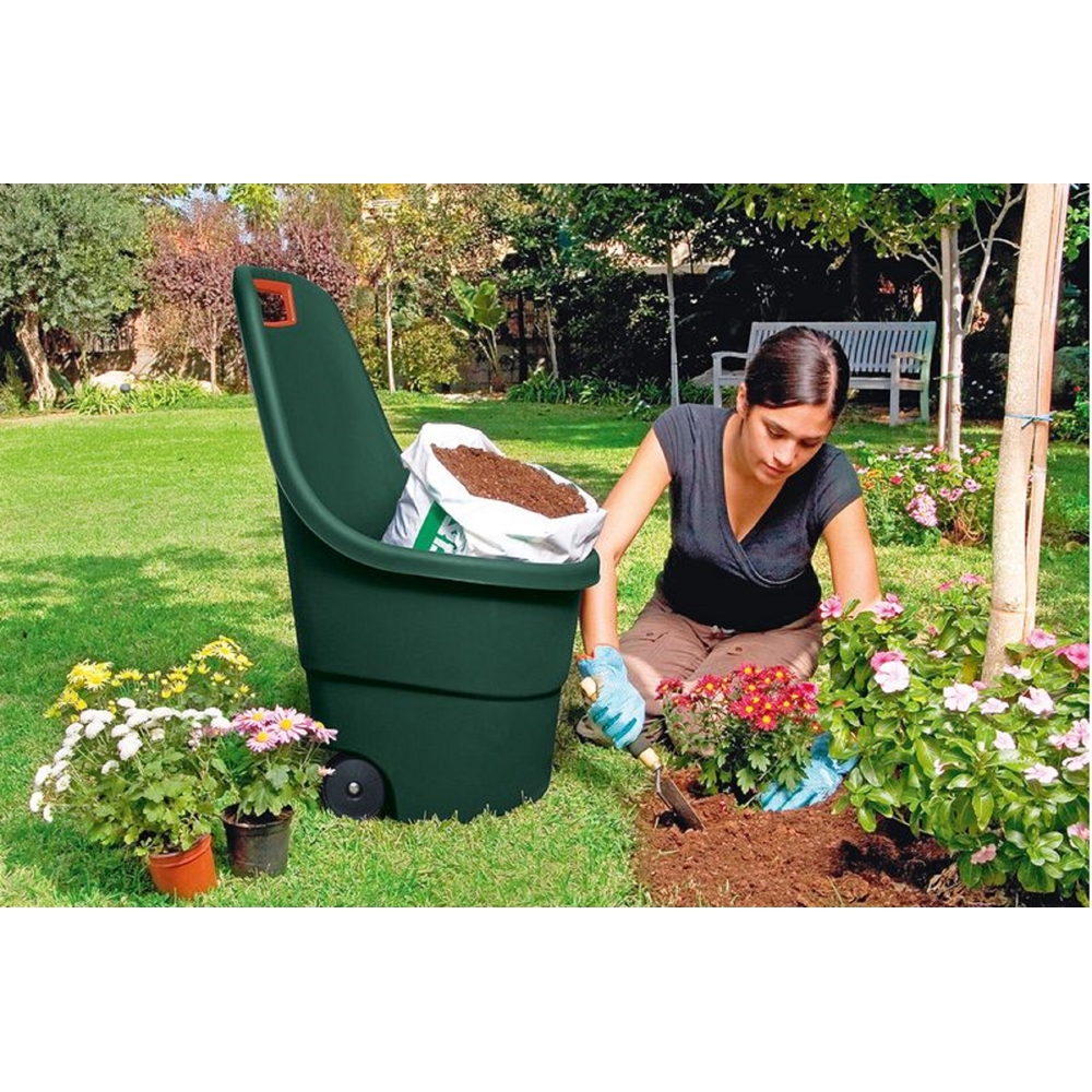 Keter Easy Go, 55L, Garden Bin, Green