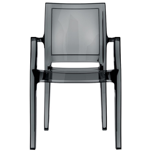 სკამი Arthur 053, Chair, Black/Transparent