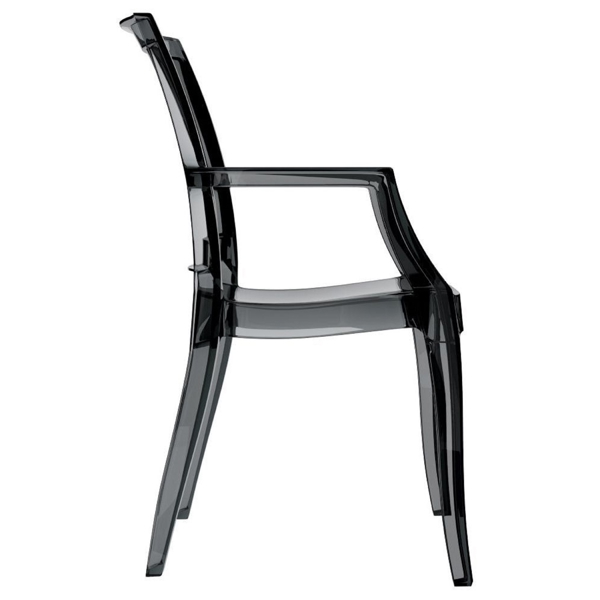 სკამი Arthur 053, Chair, Black/Transparent