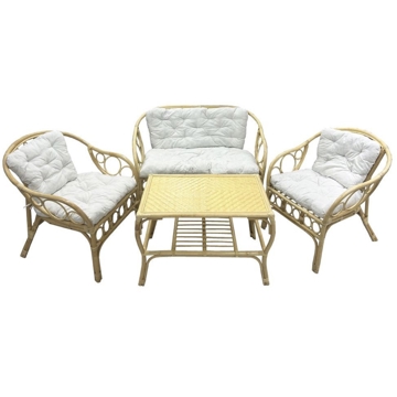 Rattan 17051438, Garden Furniture Set, Beige