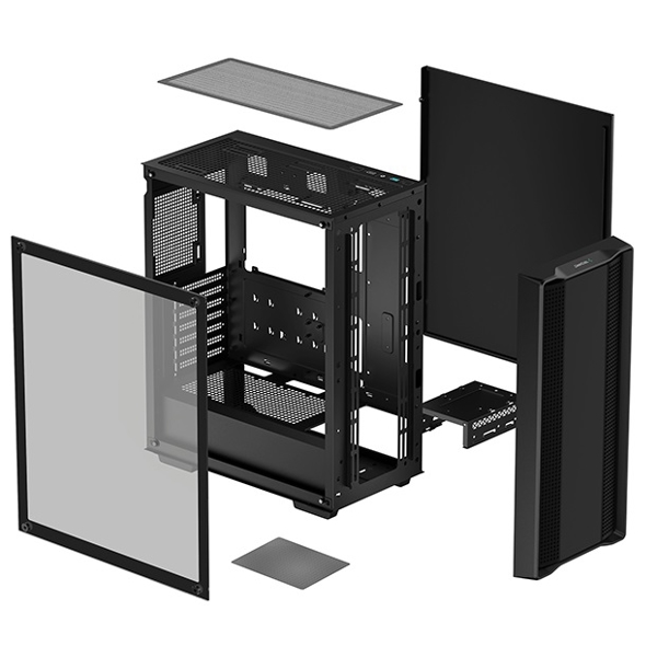 ქეისი DeepCool CC560 Limited V2, Computer Case, Mid-T, USB3.0, USB 2.0, Audio, Black