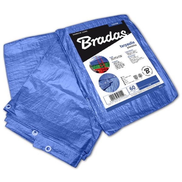 Bradas PL3/4, 3x4m, Reinforced Tarpaulin, Blue