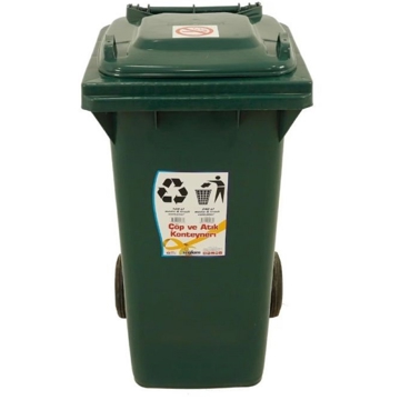 ურნა Comfort Time 17050861, 240L, Trash Can, Green