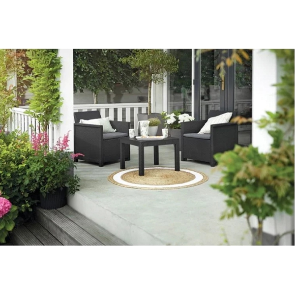 Domino Elodie 246123, Garden Furniture Set, Dark Grey