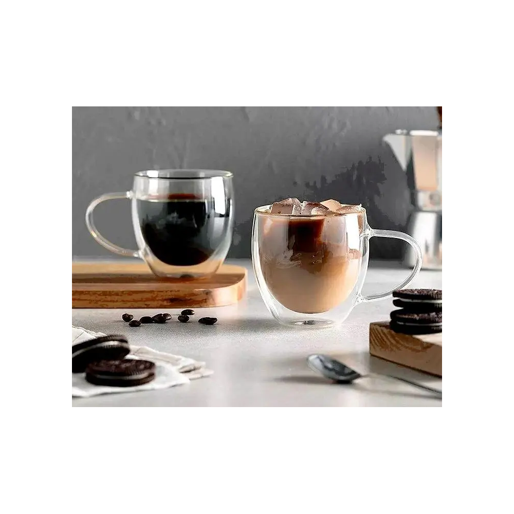 ARDESTO Double wall borosilicate glass mug set Ardesto, 0.3l