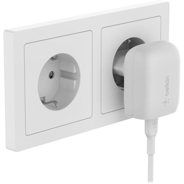 მობილურის დამტენი Belkin WCA006VFWH, 20W, USB-C, White