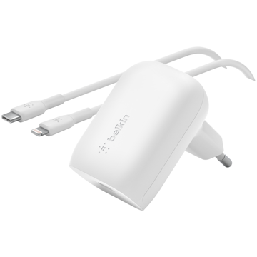 მობილურის დამტენი Belkin WCA005VF1MWH-B5, 30W, USB-C, White