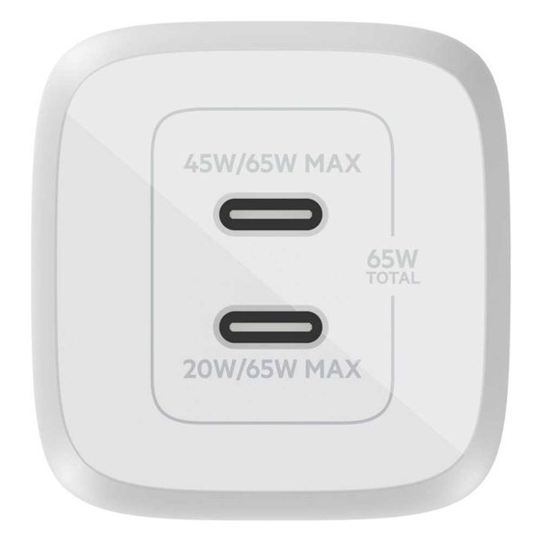 მობილურის დამტენი Belkin WCH013VFWH, 65W, USB-C, White