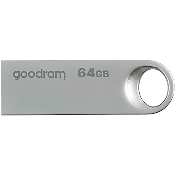 USB ფლეშ მეხსიერება GoodRam UNO3-0640S0R11, 64GB, USB 3.2, Silver