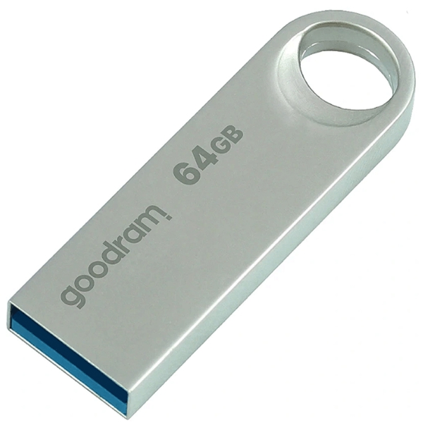 USB ფლეშ მეხსიერება GoodRam UNO3-0640S0R11, 64GB, USB 3.2, Silver