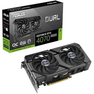  Asus 90YV0KC0-M0NA00 SUPER OC EVO, Dual GeForce RTX4070, 12GB, 192bit, HDMI, DP, Black