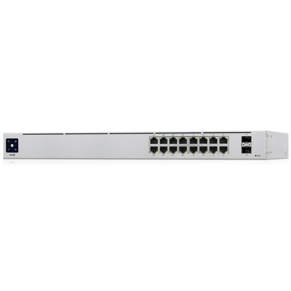 სვიჩი Ubiquiti USW-16-POE, 16-Port Gigabit, PoE+Switch, Silver