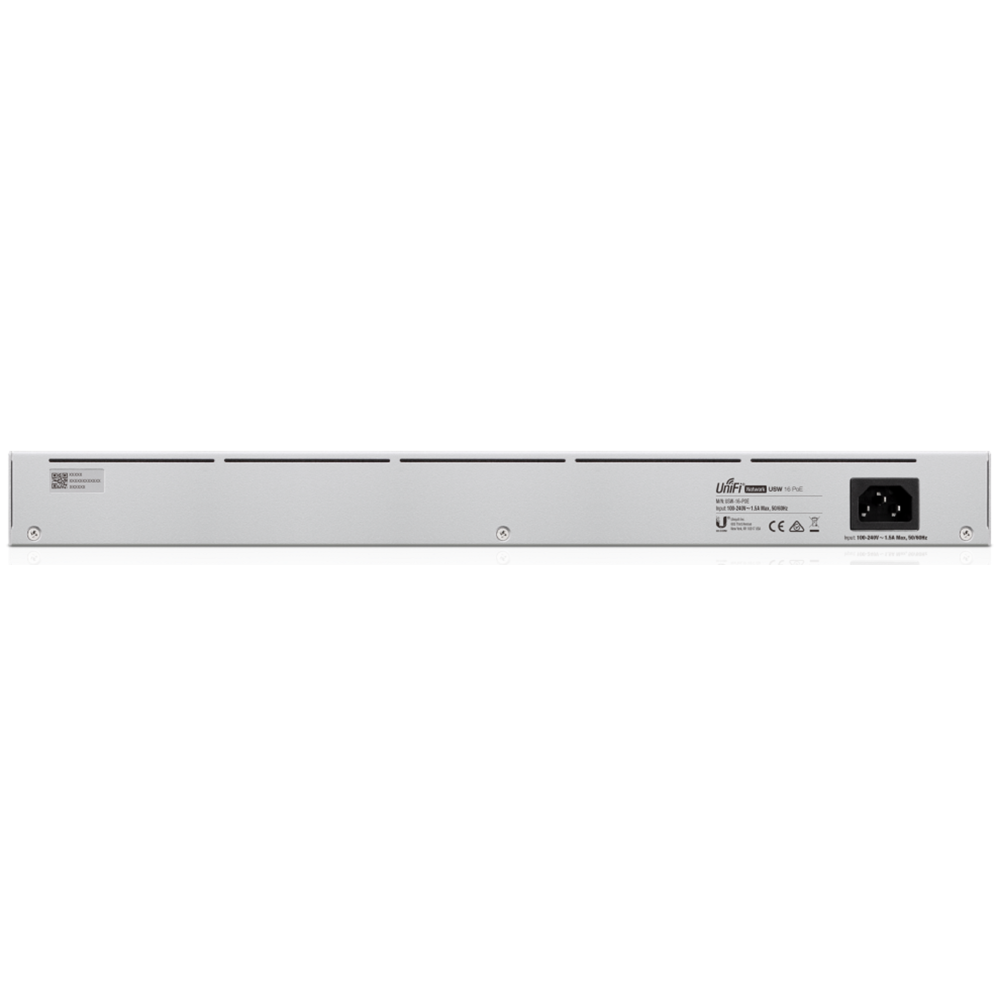 სვიჩი Ubiquiti USW-16-POE, 16-Port Gigabit, PoE+Switch, Silver