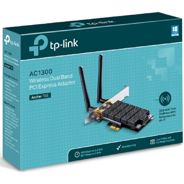 WiFi ადაპტერი TP-Link Archer T6E, Adapter, Black