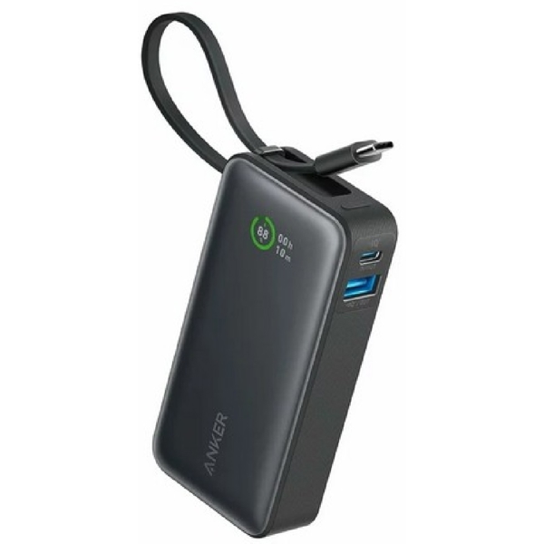 Anker A1259G11, 10000mAh, USB-C, USB, Power Bank, Black