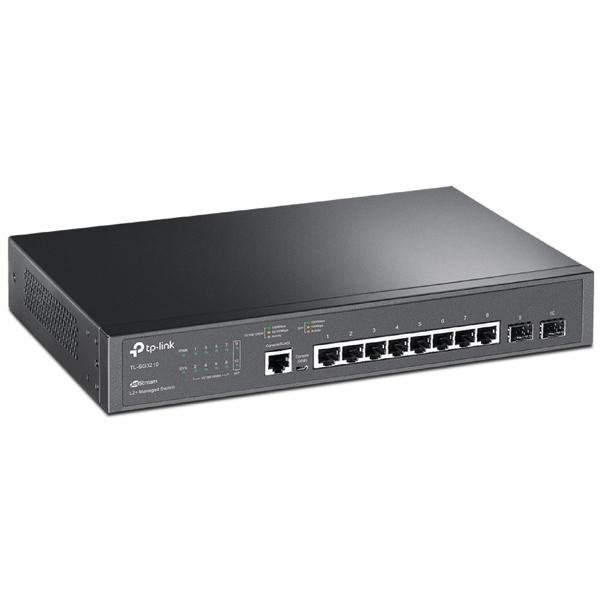 სვიჩი TP-Link TL-SG3210, 8-Port Gigabit, Switch, Black