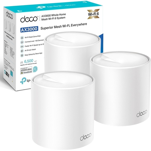 როუტერი TP-Link Deco X50(3-pack), 2402Mbps, Mesh System, White