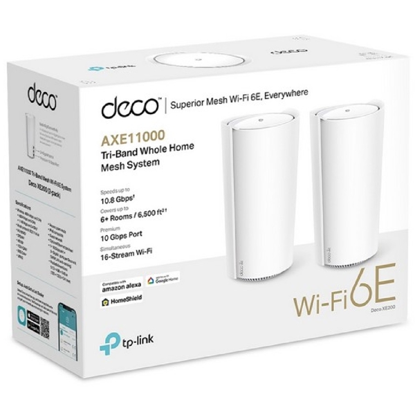 როუტერი TP-Link Deco XE200(2-pack), 4804Mbps, Mesh System, White