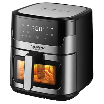  Sollex SL 677, 2400W, 8L, Air Fryer, Black/Silver