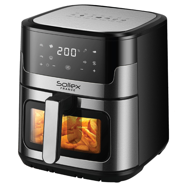  Sollex SL 677, 2400W, 8L, Air Fryer, Black/Silver